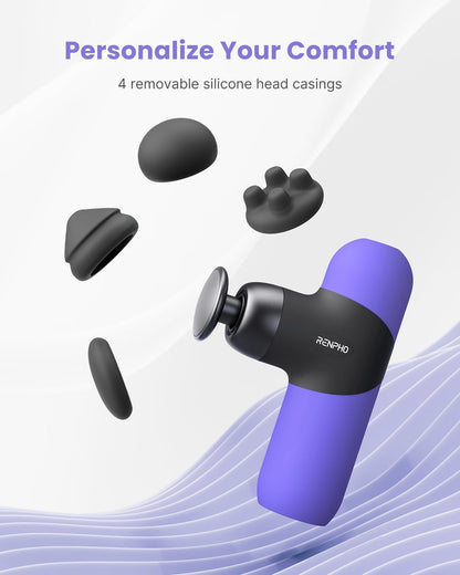 Mini Thermal Massage Gun with Heat, Color Silicone Casing, 4 Speeds