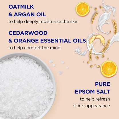 Epsom Salt Magnesium Soak, Soothe & Comfort with Oat Milk & Argan Oil, 3 lbs