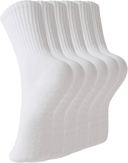 Pilates Socks with Grips for Women, 3 Pairs Womens Grippy Yoga Ballet Barre Hospital Gym Athletic Socks