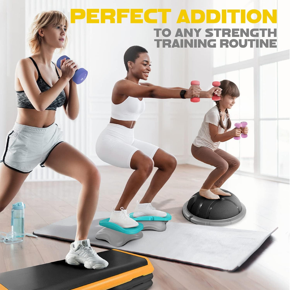 Neoprene Coated Dumbbell Hand Weight Sets of 2 - Multiple Weight Options with 15 Colors, Anti-roll, Anti-Slip, Hexagon Shape