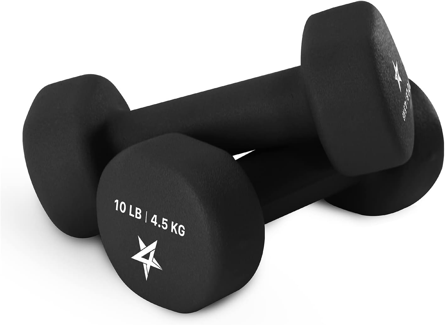 Neoprene Coated Dumbbell Hand Weight Sets of 2 - Multiple Weight Options with 15 Colors, Anti-roll, Anti-Slip, Hexagon Shape