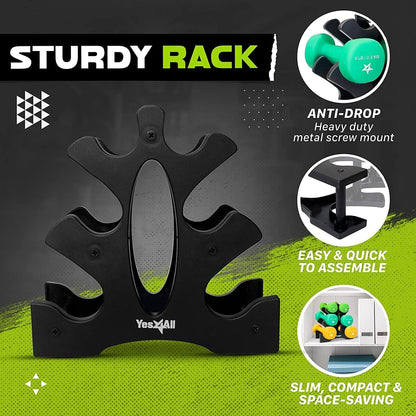 Neoprene Coated Dumbbell Hand Weight Sets of 2 - Multiple Weight Options with 15 Colors, Anti-roll, Anti-Slip, Hexagon Shape