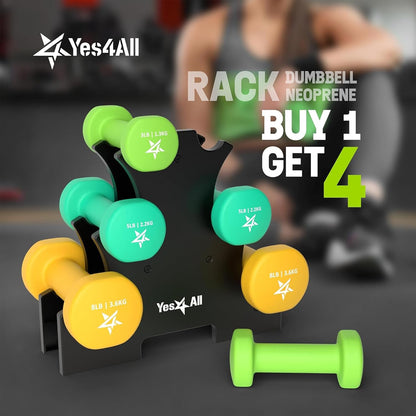 Neoprene Coated Dumbbell Hand Weight Sets of 2 - Multiple Weight Options with 15 Colors, Anti-roll, Anti-Slip, Hexagon Shape