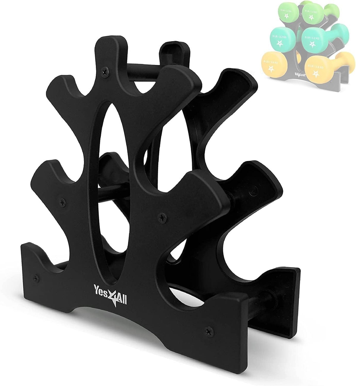 Neoprene Coated Dumbbell Hand Weight Sets of 2 - Multiple Weight Options with 15 Colors, Anti-roll, Anti-Slip, Hexagon Shape