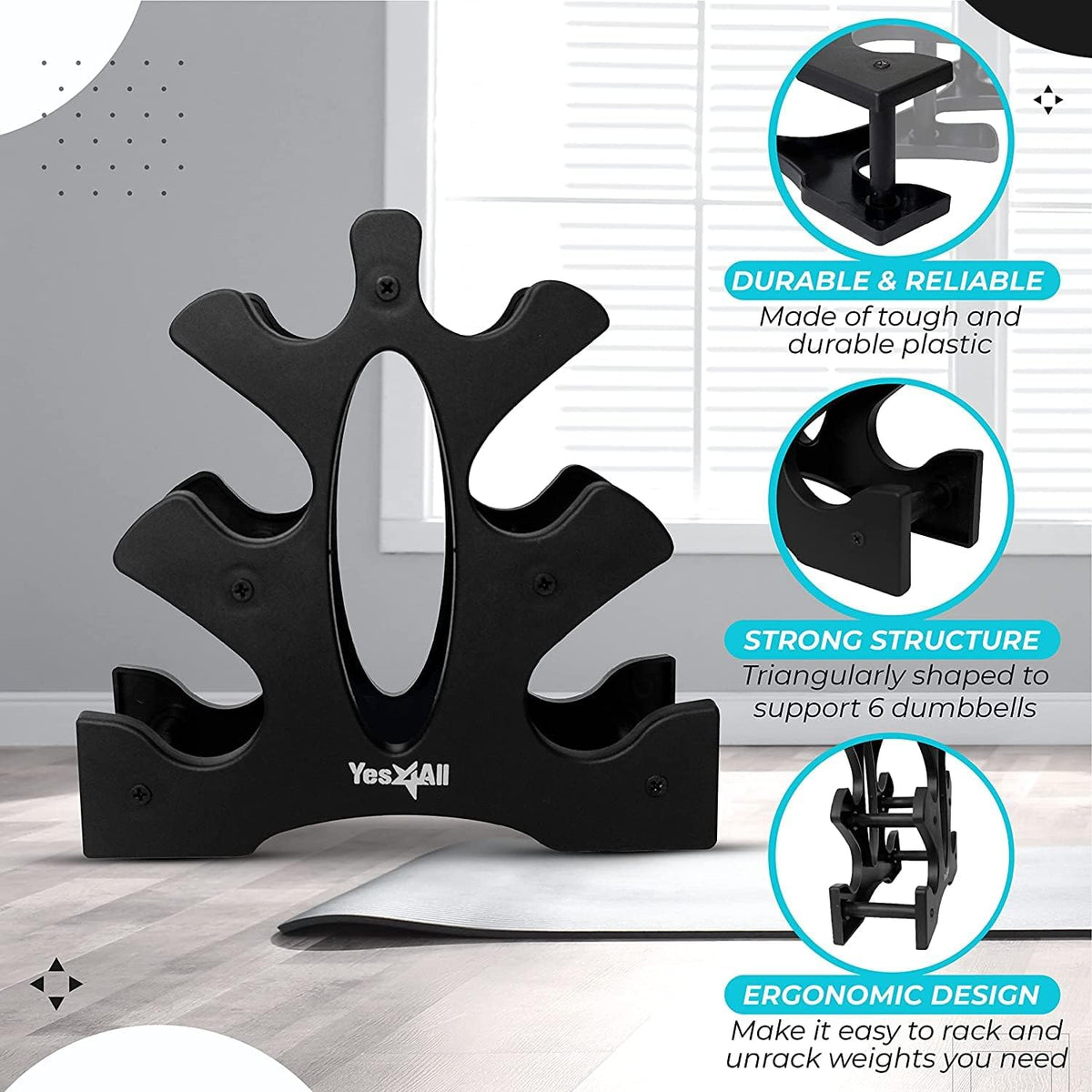 Neoprene Coated Dumbbell Hand Weight Sets of 2 - Multiple Weight Options with 15 Colors, Anti-roll, Anti-Slip, Hexagon Shape