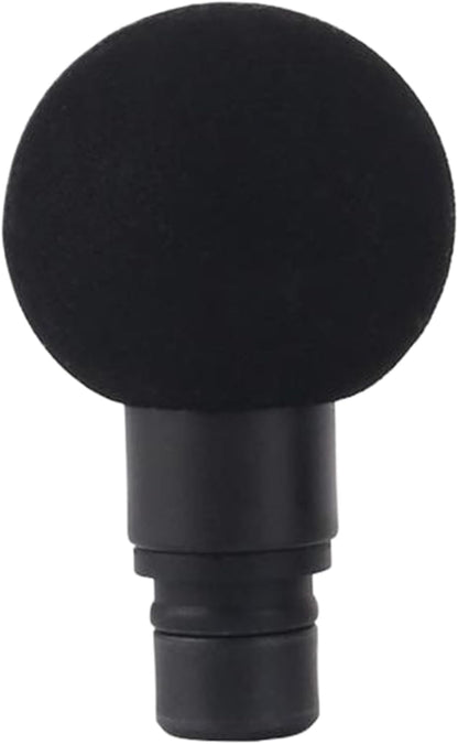 Massage Gun Attachments Round Shaped Massage Gun Heads ABS & PP Black Replacement Heads for Muscle Relaxing, Accessories Attachments
