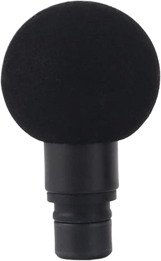 Massage Gun Attachments Round Shaped Massage Gun Heads ABS & PP Black Replacement Heads for Muscle Relaxing, Accessories Attachments