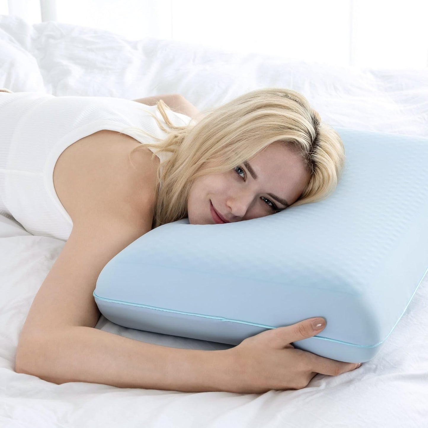 Cooling Gel Memory Foam Pillow, Reversible Design, Neck Support