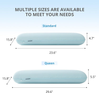 Cooling Gel Memory Foam Pillow, Reversible Design, Neck Support