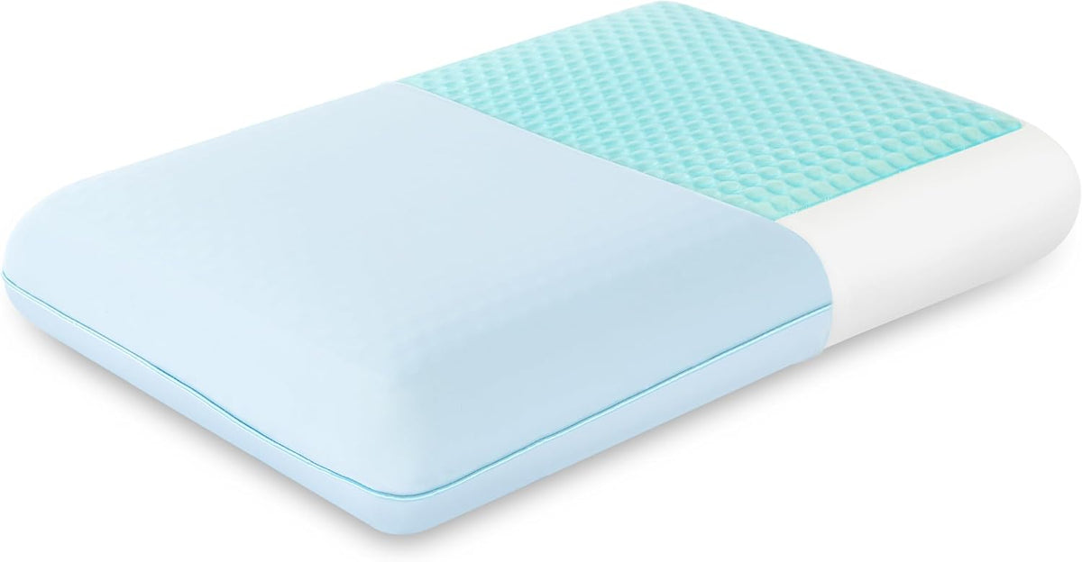 Cooling Gel Memory Foam Pillow, Reversible Design, Neck Support