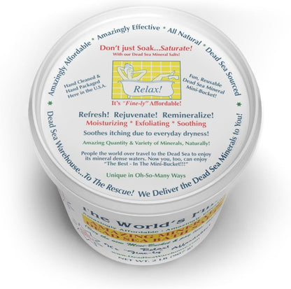 Amazing Minerals Dead Sea Bath Salts,100% Full Mineral Therapeutic Bath Salts, Detoxifying & Moisturizing, Exfoliating for Dry Skin, Unscented(5 lbs)