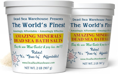 Amazing Minerals Dead Sea Bath Salts,100% Full Mineral Therapeutic Bath Salts, Detoxifying & Moisturizing, Exfoliating for Dry Skin, Unscented(5 lbs)