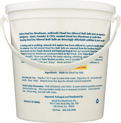 Amazing Minerals Dead Sea Bath Salts,100% Full Mineral Therapeutic Bath Salts, Detoxifying & Moisturizing, Exfoliating for Dry Skin, Unscented(5 lbs)