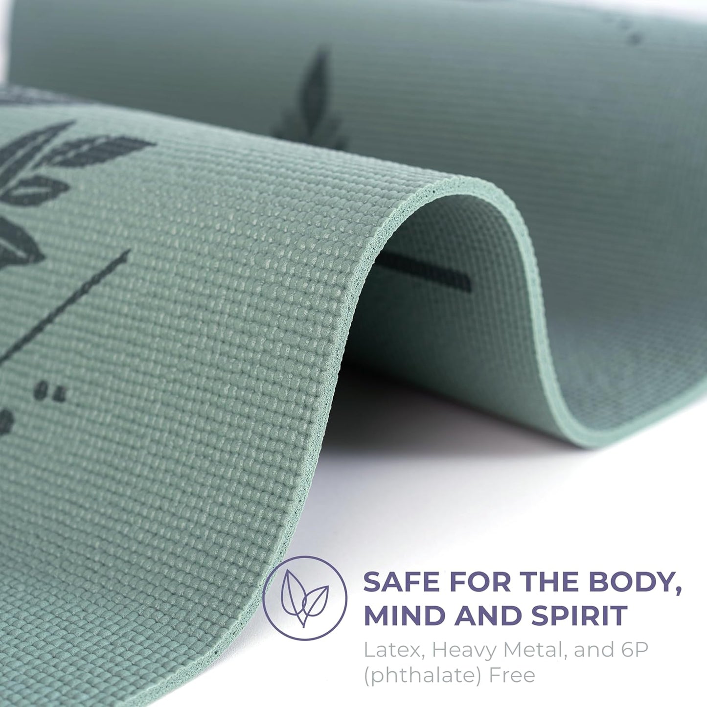 Ascend 6mm Thick Yoga Mat, 72x24in | Premium Non Slip Exercise Mat for Pilates, Workout, Stretching, Fitness, Training - Gym Mat for Home and Studio