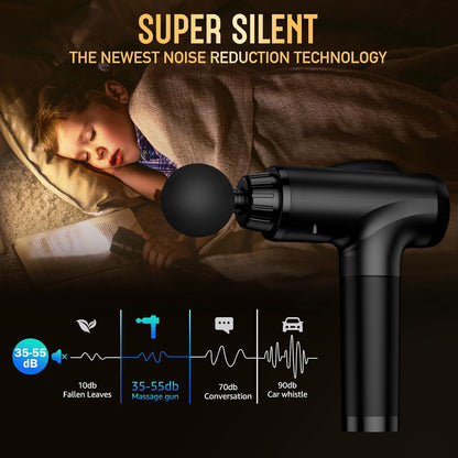 Deep Tissue 30 Speeds 9 Attachments Handheld (Black)