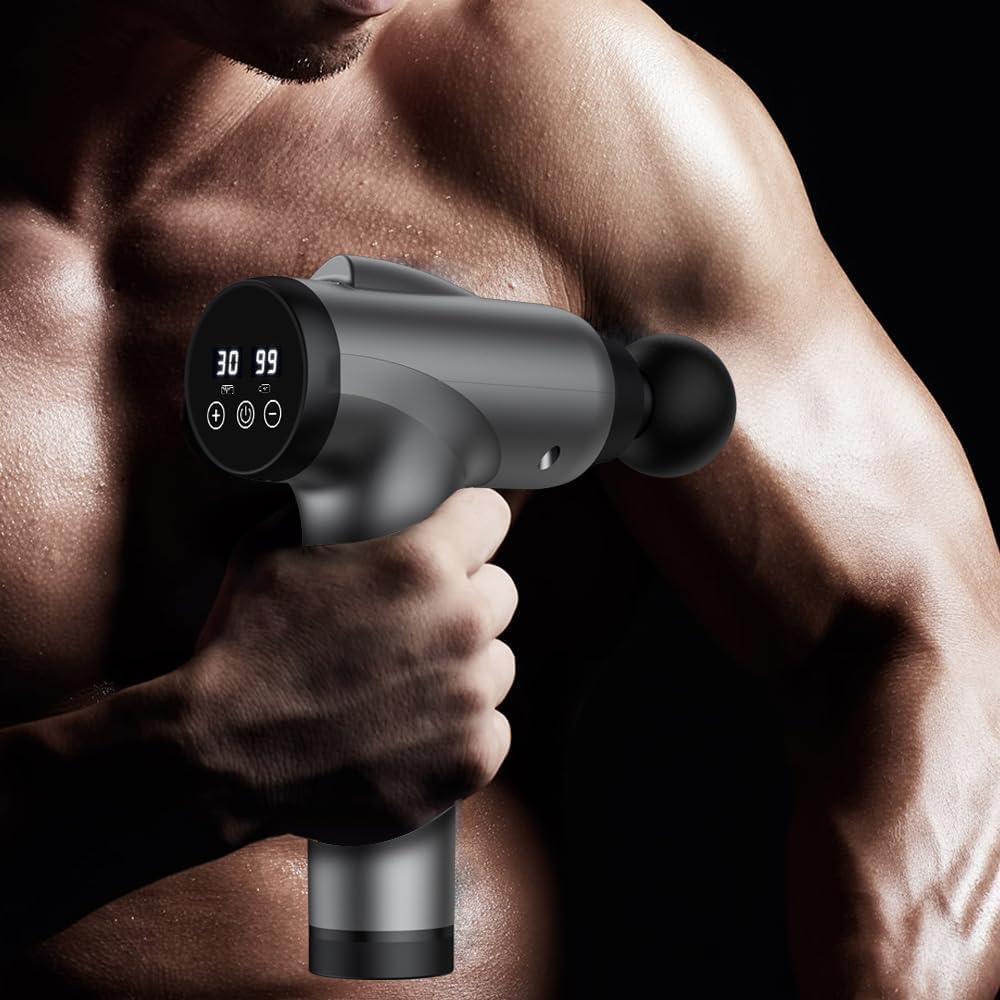 Deep Tissue 30 Speeds 9 Attachments Handheld (Black)