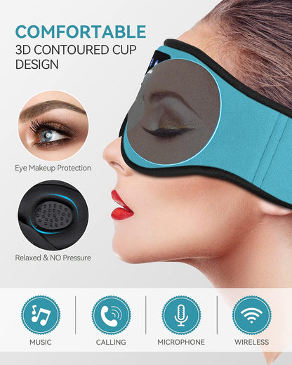 Bluetooth 5.4 Sleep Headphones Sleeping Eye Mask Earbuds Headband