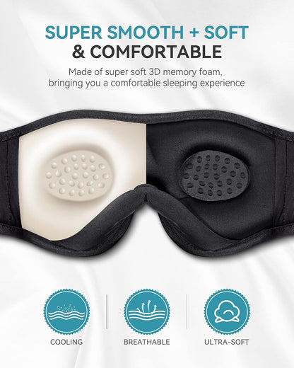 Bluetooth 5.4 Sleep Headphones Sleeping Eye Mask Earbuds Headband