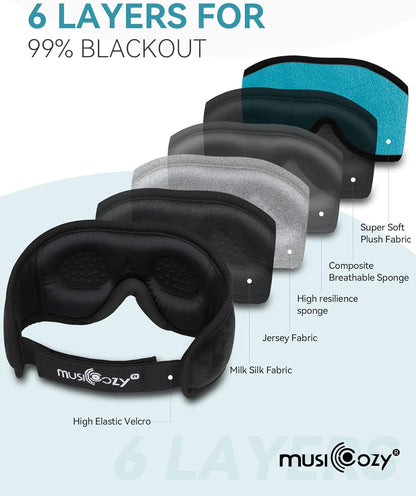 Bluetooth 5.4 Sleep Headphones Sleeping Eye Mask Earbuds Headband