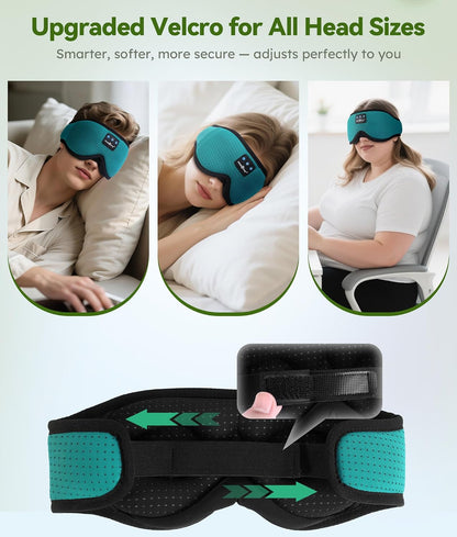 Bluetooth 5.4 Sleep Headphones Sleeping Eye Mask Earbuds Headband