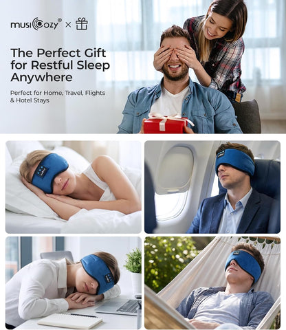 Bluetooth 5.4 Sleep Headphones Sleeping Eye Mask Earbuds Headband