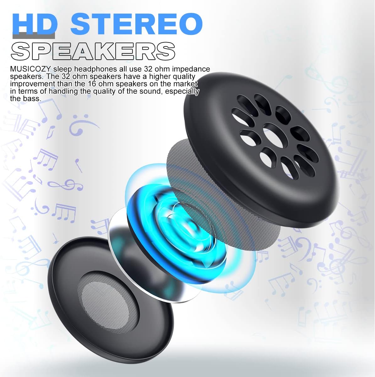 Bluetooth 5.4 Sleep Headphones Sleeping Eye Mask Earbuds Headband