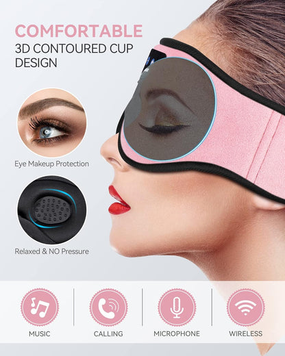 Bluetooth 5.4 Sleep Headphones Sleeping Eye Mask Earbuds Headband