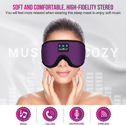 Bluetooth 5.4 Sleep Headphones Sleeping Eye Mask Earbuds Headband