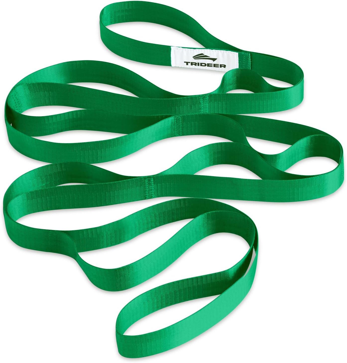Non-Elastic Stretching Strap with Loops for Physical Therapy & Rehab, Knee Hip Leg ROM Post-Surgery, Yoga Strap for Stretching, Leg Lifter Strap Mobility Aid, Hamstring Calf Back