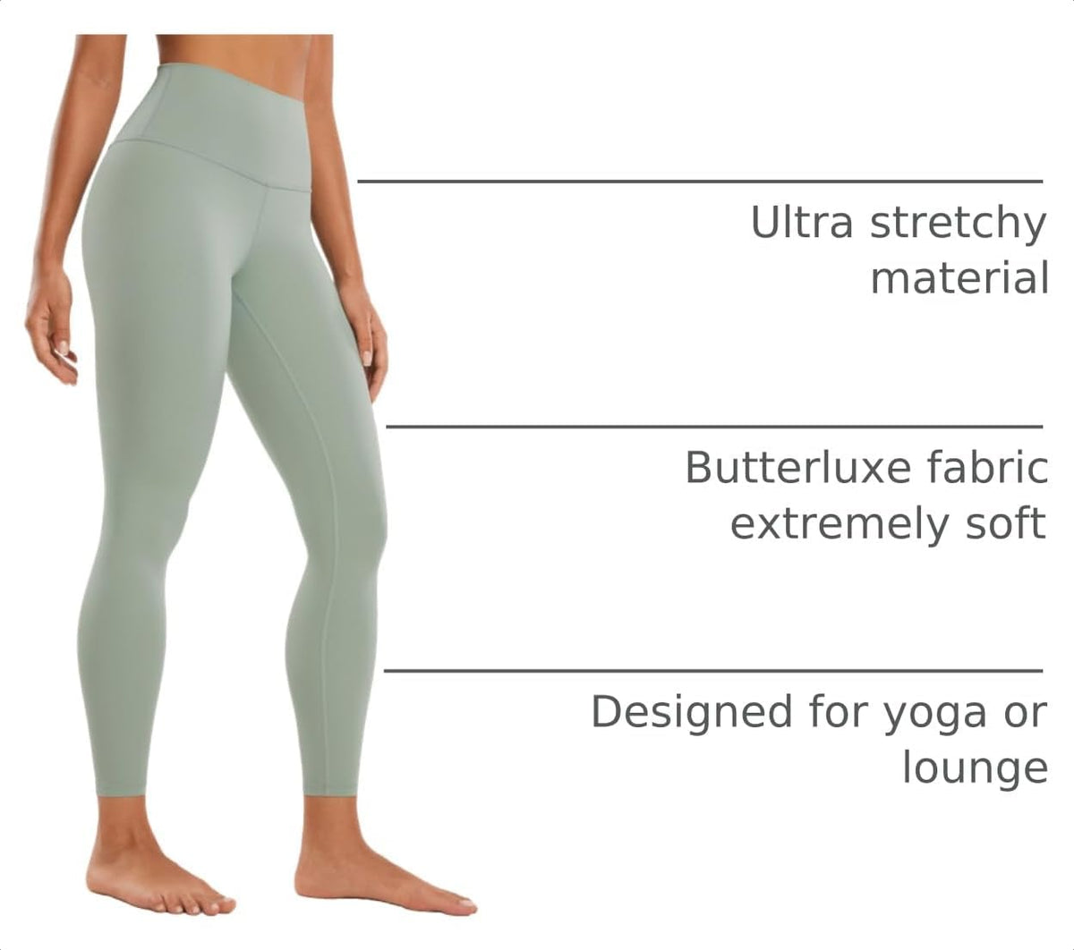 Butterluxe Leggings 25" | Extremely Soft, Gentle Compression, Yoga, High Waisted, for Women