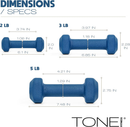 Neoprene Dumbbell Set with Storage Rack – Non-Slip, Anti-Roll Hand Weights for Home Gym Workouts | 20 lb, 32 lb, 50 lb, 60 lb & 100 lb Options