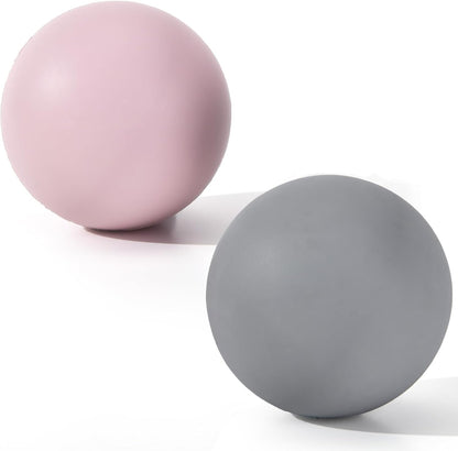 Massage Lacrosse Balls 2 Pack, Rubber Trigger Point Therapy Balls for Deep Tissue Myofascial Release, Plantar Fasciitis & Muscle Soreness Relief, Portable Pain Relief Tool (Purple and Blue)
