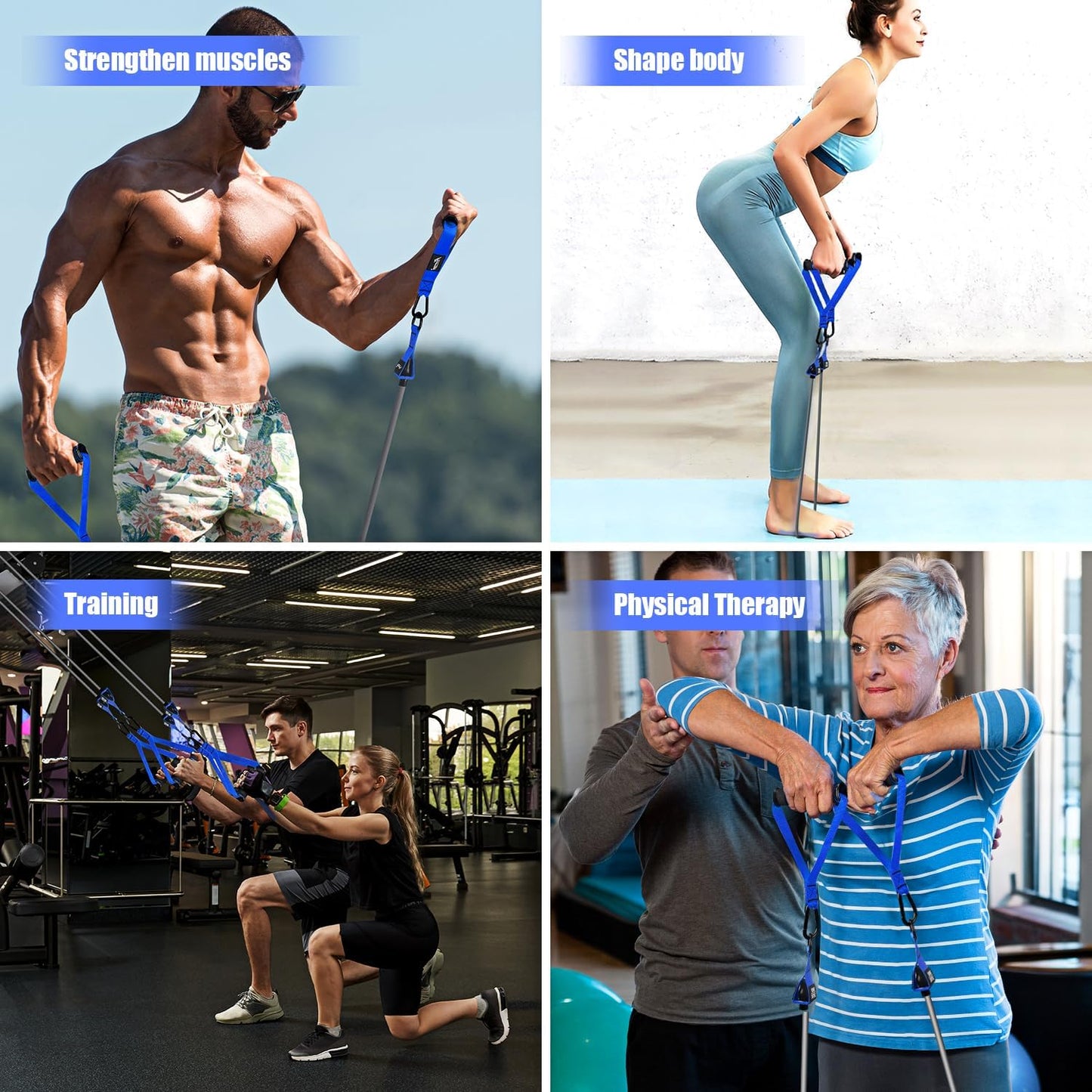 Heavy Resistance Bands, 300LBS Exercise Bands for Working Out, Fitness Bands with Handles, Workout Bands for Men, Weight Bands Set for Muscle Training, Strength, Slim, Yoga, Home Gym Equipment