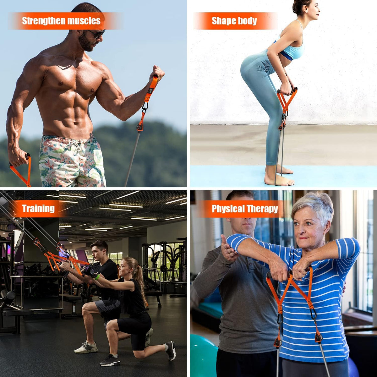 Heavy Resistance Bands, 300LBS Exercise Bands for Working Out, Fitness Bands with Handles, Workout Bands for Men, Weight Bands Set for Muscle Training, Strength, Slim, Yoga, Home Gym Equipment