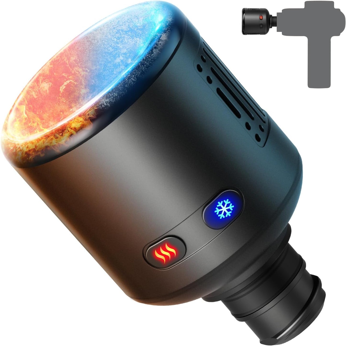Massage Gun Head with Heat and Cool | For Model RP-GM171-N1, R-WMG08, Percussion Muscle Massager Attachment, Portable, Rechargeable, Handheld Accessory