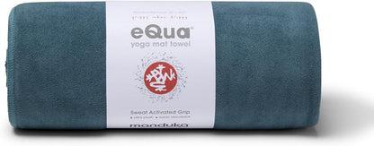 eQua Hot Yoga Mat Towel - Instant Moisture Activated Grip Ultra Soft Microfiber Quick Dry, Daily Use Ready Lightweight, Travel Friendly Mat Layer
