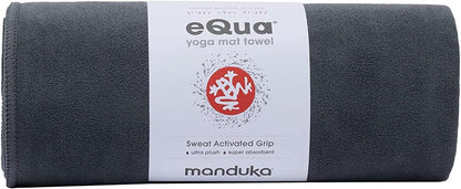 eQua Hot Yoga Mat Towel - Instant Moisture Activated Grip Ultra Soft Microfiber Quick Dry, Daily Use Ready Lightweight, Travel Friendly Mat Layer