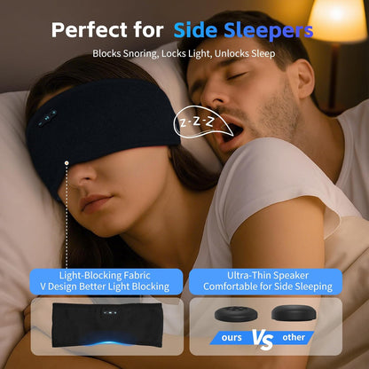 Sleep Headphones Bluetooth 6.0 Headband for Side Sleepers (Gray)