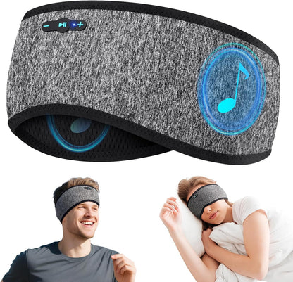 Sleep Headphones Bluetooth 6.0 Headband for Side Sleepers (Gray)
