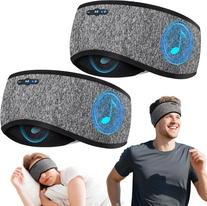 Sleep Headphones Bluetooth 6.0 Headband for Side Sleepers (Gray)