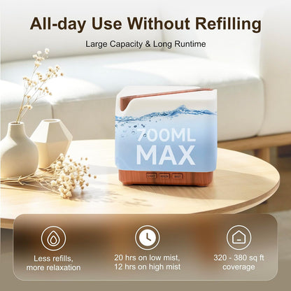 Essential Oil Diffuser for Home Large 700 ml Humidifier