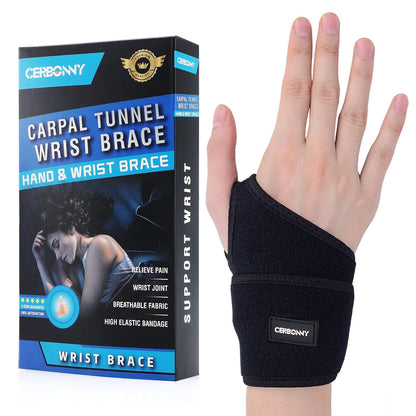 Carpal Tunnel Wrist Brace,2Pack Wrist Support Brace Adjustable Wrist Strap Reversible Wrist Brace for Sports Protecting/Tendonitis Pain Relief/Carpal Tunnel/Arthritis-Right&Left