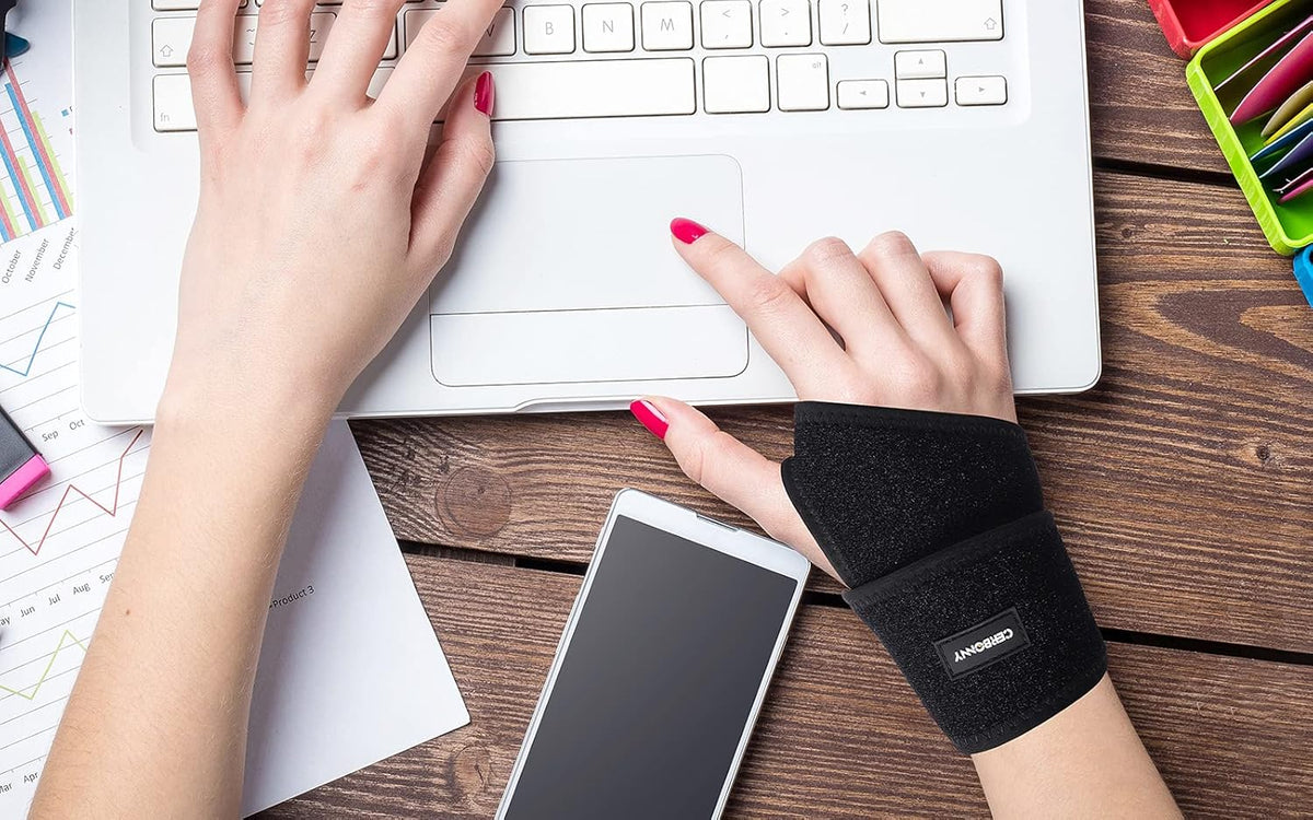 Carpal Tunnel Wrist Brace,2Pack Wrist Support Brace Adjustable Wrist Strap Reversible Wrist Brace for Sports Protecting/Tendonitis Pain Relief/Carpal Tunnel/Arthritis-Right&Left