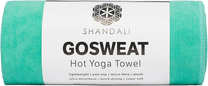 Shandali GoSweat Non-Slip Hot Yoga Towel with Super-Absorbent Soft Suede Microfiber in Many Colors, for Bikram Pilates and Yoga Mats.