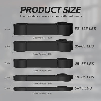 Pull Up Bands, Resistance Bands Set, Exercise Workout Bands for Men & Women, Ideal for Body Stretching, Physical Therapy and Muscle Training