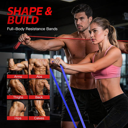 Pull Up Bands, Resistance Bands Set, Exercise Workout Bands for Men & Women, Ideal for Body Stretching, Physical Therapy and Muscle Training