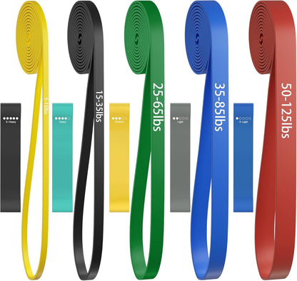 Pull Up Bands, Resistance Bands Set, Exercise Workout Bands for Men & Women, Ideal for Body Stretching, Physical Therapy and Muscle Training