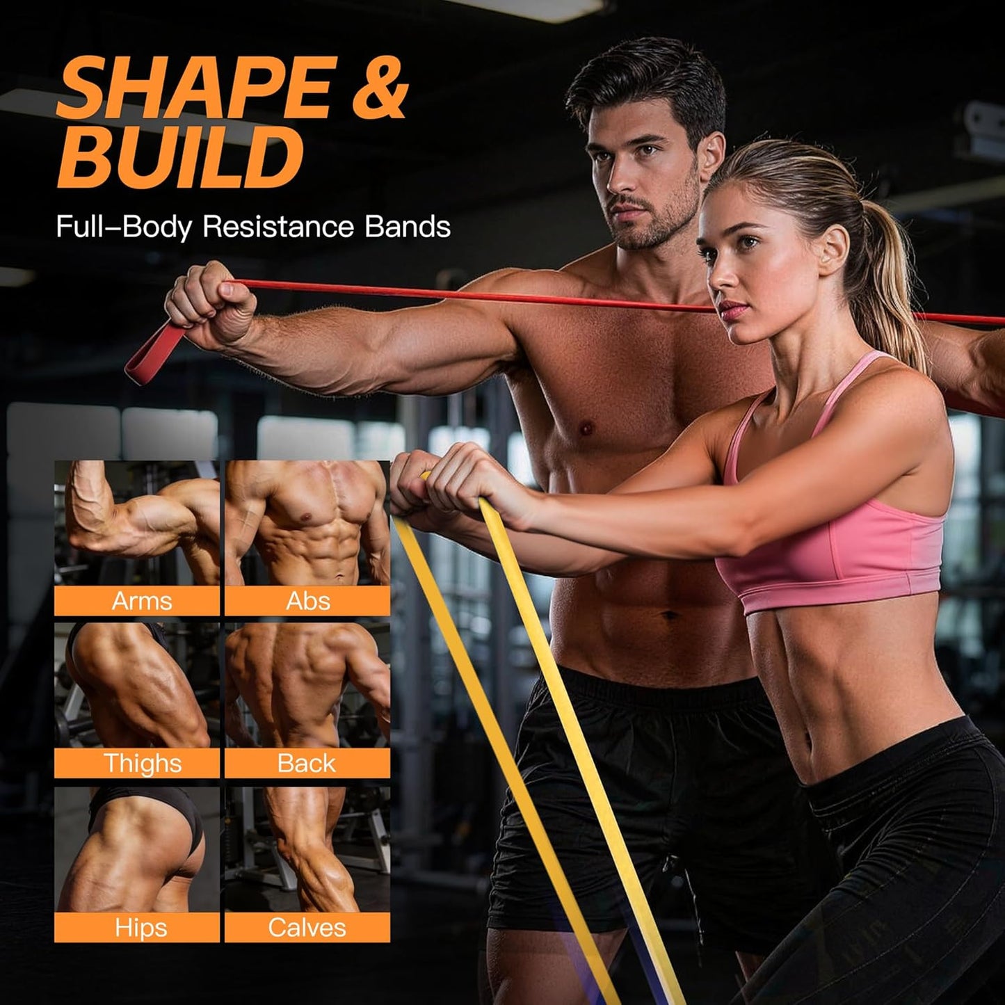 Pull Up Bands, Resistance Bands Set, Exercise Workout Bands for Men & Women, Ideal for Body Stretching, Physical Therapy and Muscle Training