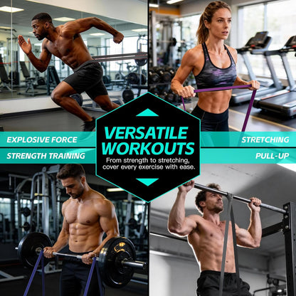 Pull Up Bands, Resistance Bands Set, Exercise Workout Bands for Men & Women, Ideal for Body Stretching, Physical Therapy and Muscle Training
