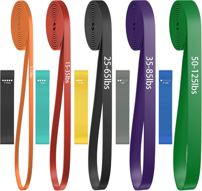 Pull Up Bands, Resistance Bands Set, Exercise Workout Bands for Men & Women, Ideal for Body Stretching, Physical Therapy and Muscle Training